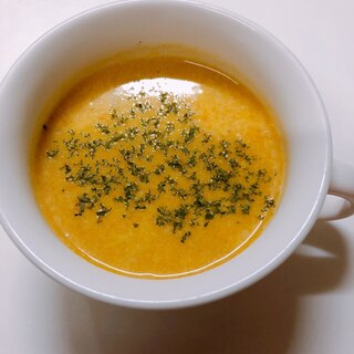 皮付きで♪ かぼちゃの豆乳スープ♡